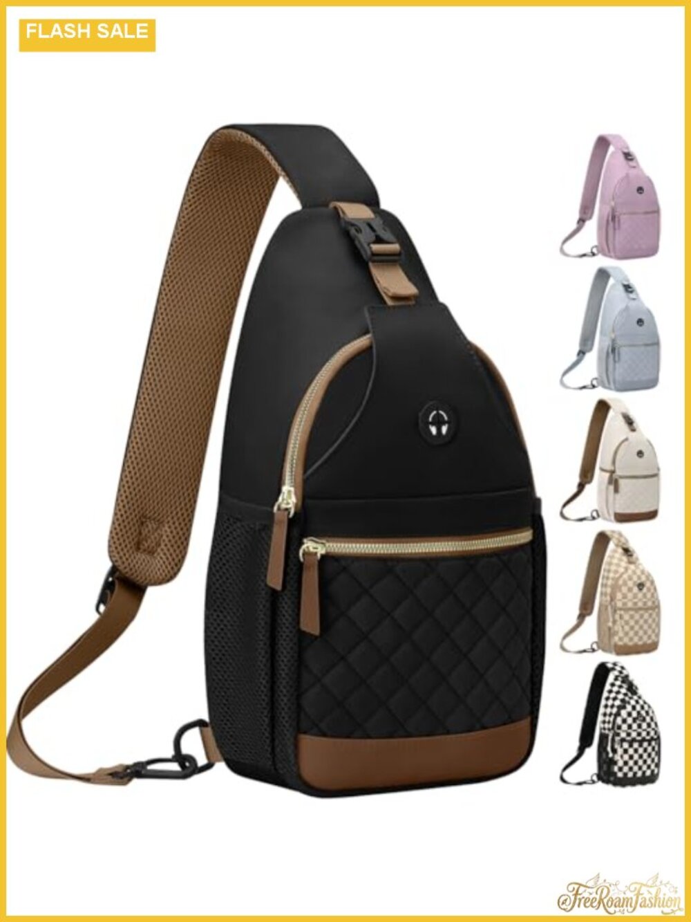 Hands-free Crossbody Sling Bag for Women Travel Hiking